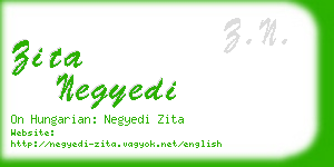 zita negyedi business card